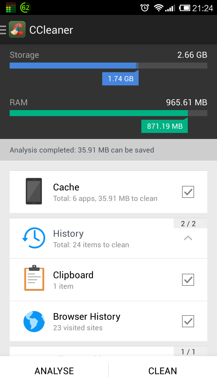 ccleaner for android zes
